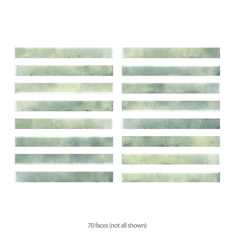 Merola Tile Scottsdale Aquamarine 1-7/8" x 17-3/4" Porcelain Floor and Wall Tile