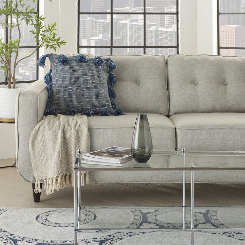 Off Tasseled Throw Pillow