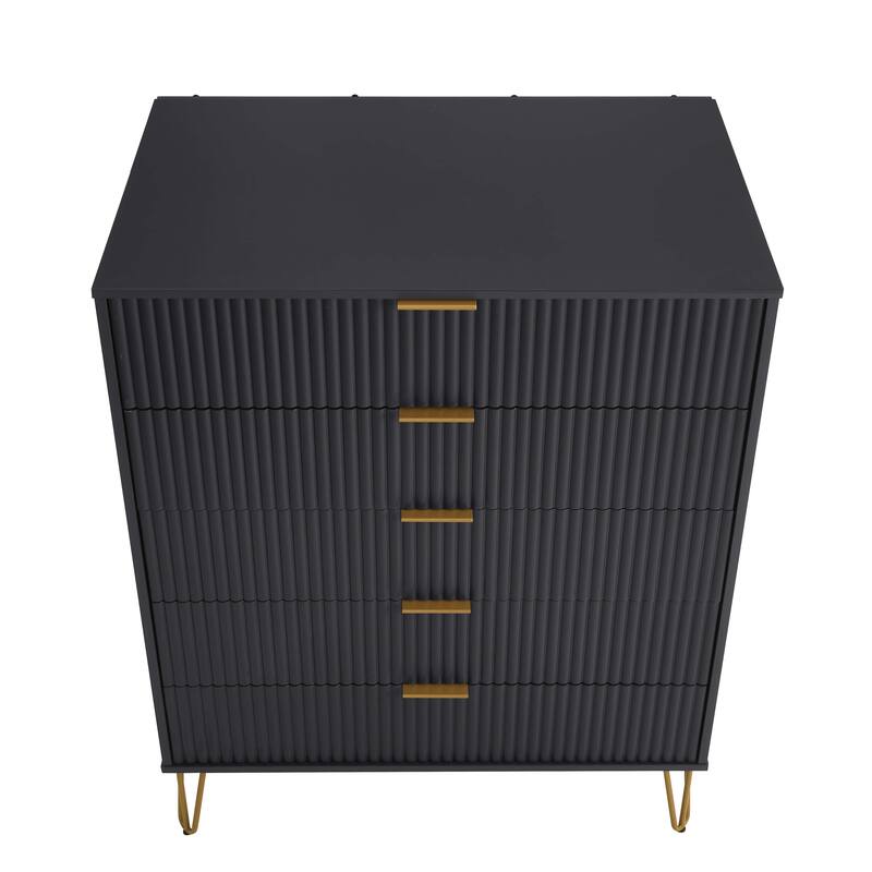 Manhattan Comfort Dumbo Modern 5-Drawer Tall Dresser.