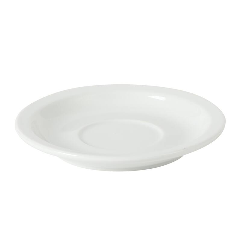 Gibson Home Gracious Dining Cups and Saucers Set of 4, Stackable Coffee Set with Metal Stand for Espresso and Cuppuccino