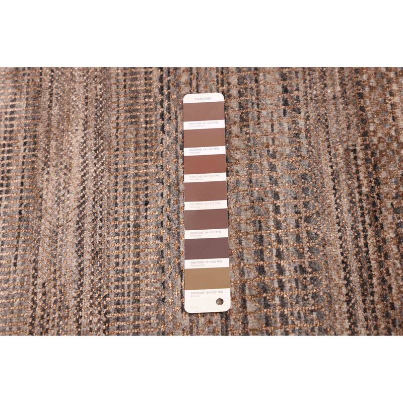 ECARPETGALLERY Hand-knotted Finest Silk Shadow Taupe Viscose, Wool Rug - 5'11 x 8'11