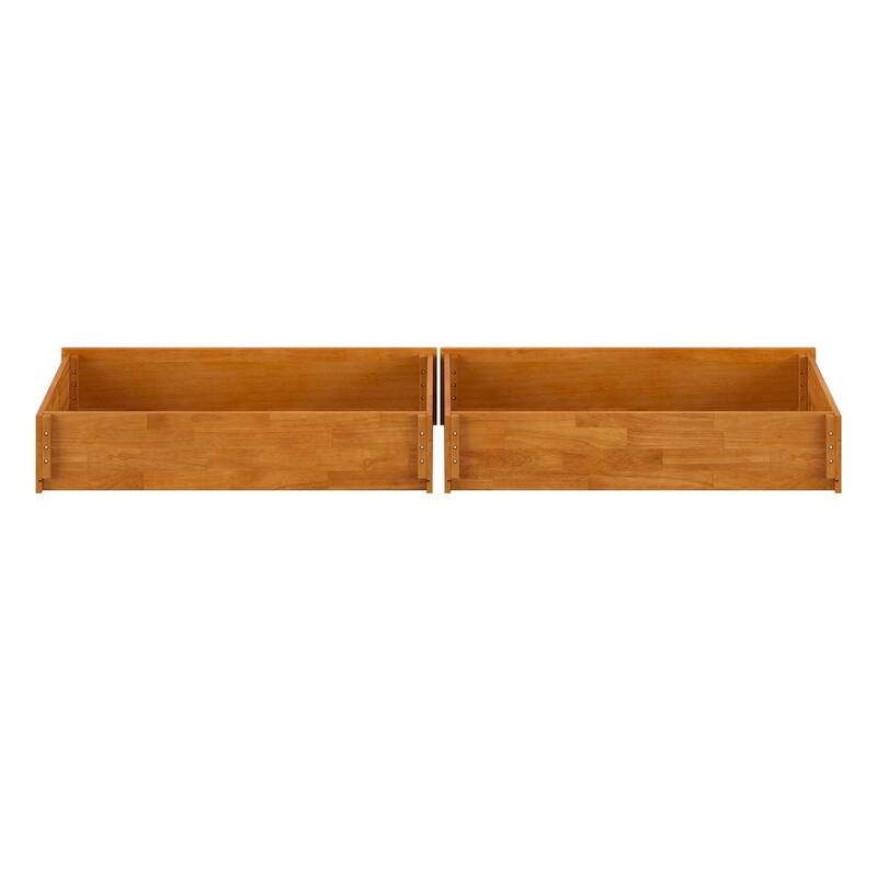 Twin-Full Mid-Century Modern Under Bed Storage Drawers