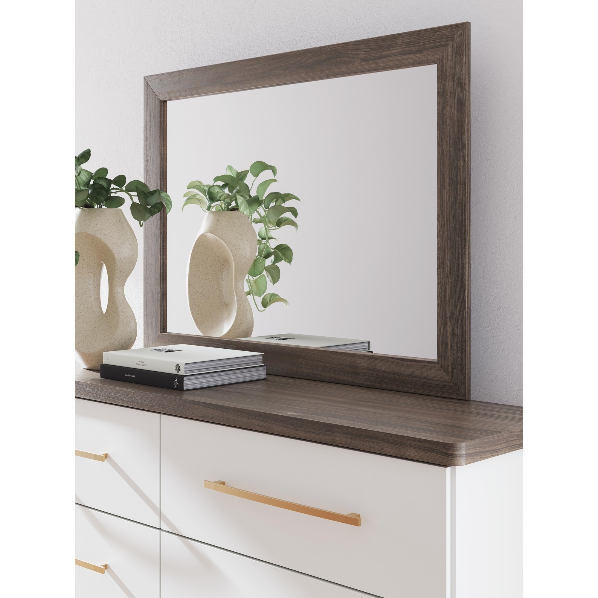 Signature Design by Ashley Nendalane Dark Brown Bedroom Mirror - 42" W x 1" D x 31" H