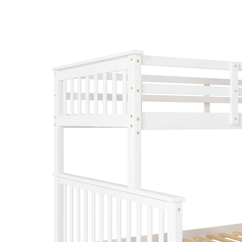 Stairway Twin-Over-Full Bunk Bed with Twin size Trundle