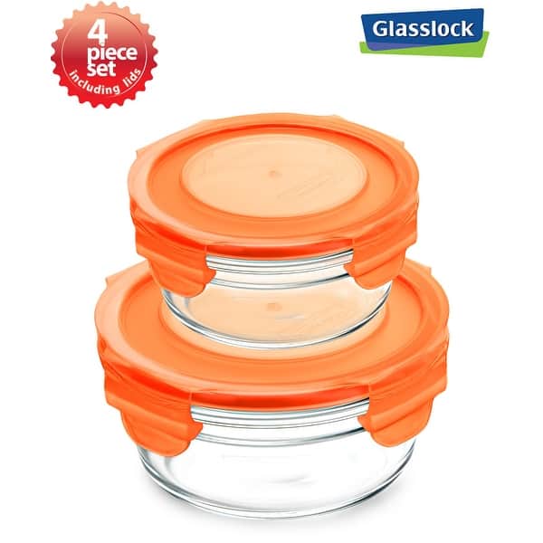 Glasslock 4 Piece Round Food Container Storage Set Bed Bath & Beyond