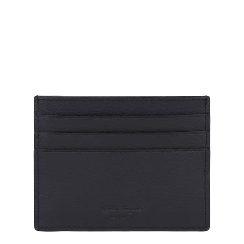 Ferragamo Gancini Leather Card Holder - NS