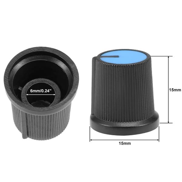Plastic Potentiometer Sound Control Cap Knurled Shaft Hole Amplifier Knob Volume