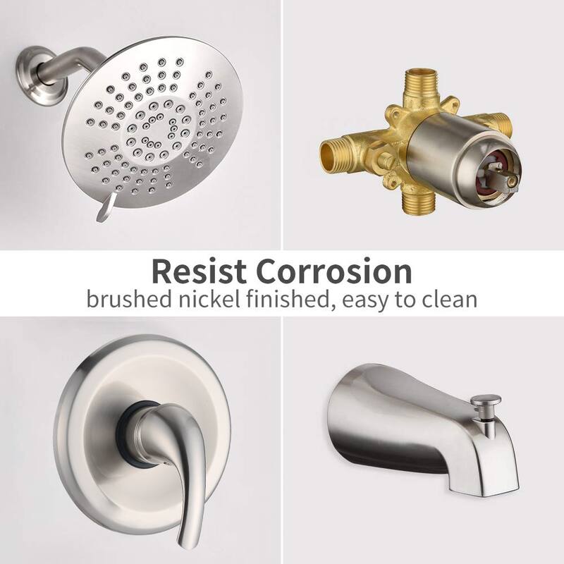 BATHLET Wall Mounted Rainfall Set Tub Spout Trim Kit with Rough-in Valve