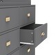 preview thumbnail 7 of 14, Kerrogee 6-Drawer Dresser with Changing Table - Grey