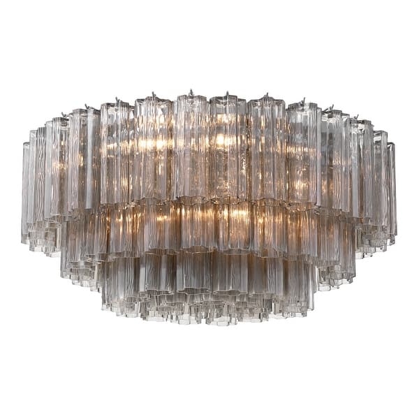 slide 2 of 6, Crystorama Lighting Group ADD-331-SM Addis 16 Light 32" Wide Flush Polished Chrome