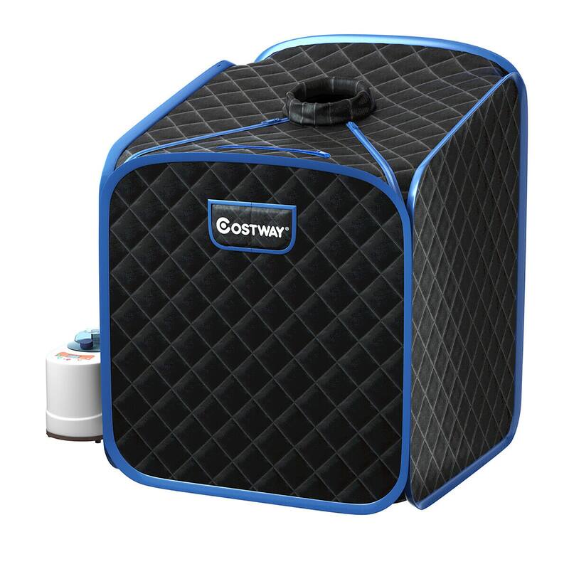 Costway Portable 2L Steam Sauna Spa Tent with Chair Grey/Black/Coffee