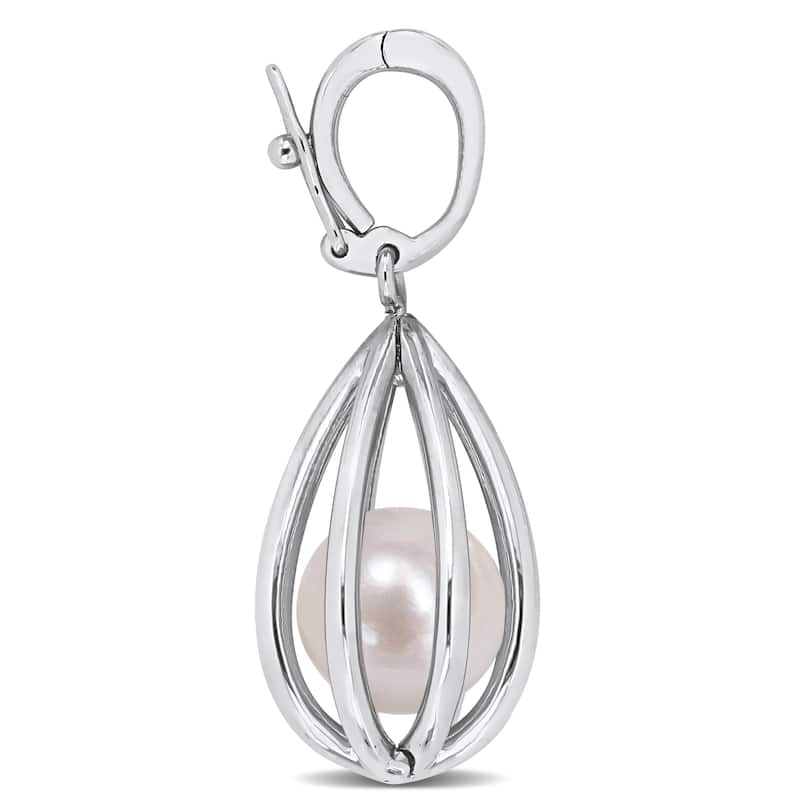 Miadora Cultured Freshwater Pearl Charm Bracelet Sterling Silver