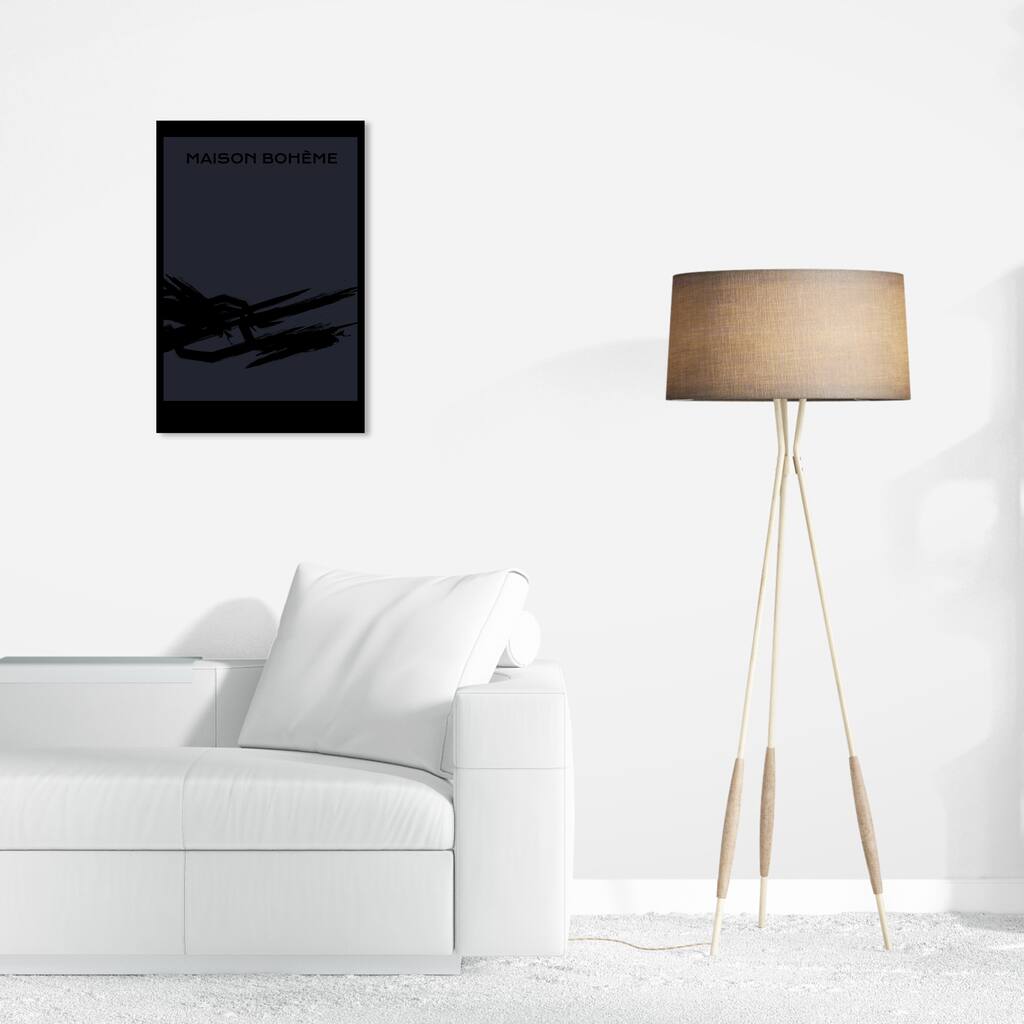 Wynwood Studio Canvas Advertising Maison Boheme Free Stroke Black and Antique White Modern & Contemporary Wall Art Canvas Print
