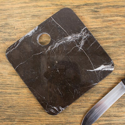 Novica Handmade Plateau In Black Marble Cheese Board