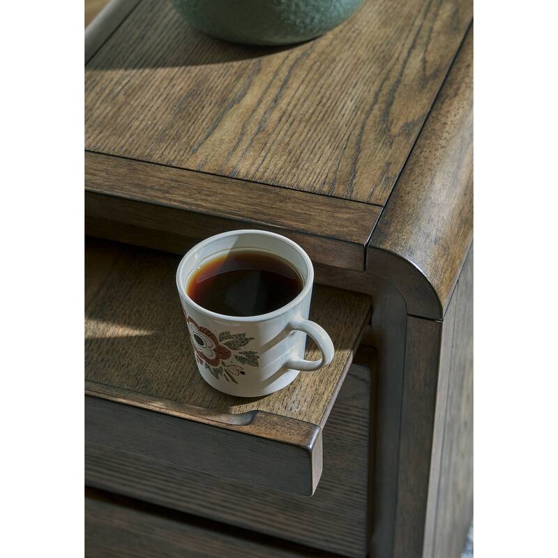 Signature Design by Ashley Jensworth Brown/Beige Accent Table - 14" W x 17" D x 25" H