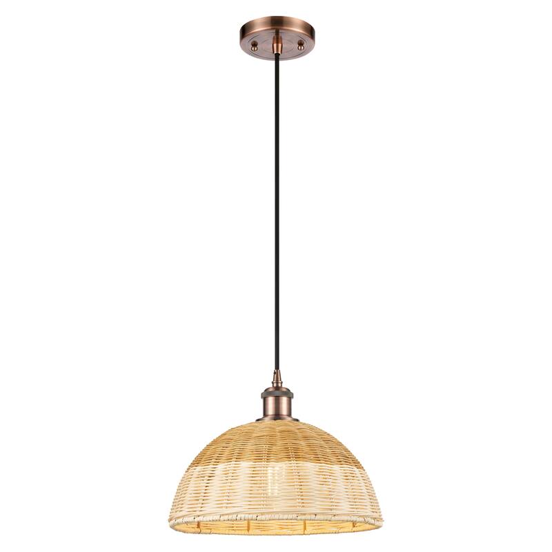 Innovations Lighting Endless Possibilities Ballston - Bristol Natural II - 1 Light 12" Cord Hung Mini Pendant - Antique Copper