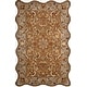 preview thumbnail 27 of 46, SAFAVIEH Handmade Heritage Traditional Brown/ Blue Wool Rug 4' x 6' Scallop - Beige/Blue - Rectangle