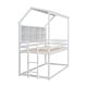 preview thumbnail 15 of 16, Modern Twin over Twin Loft Bed with Guardrails,Semi-enclosed Roof,Bedside Shelves and Ladder for Bedroom