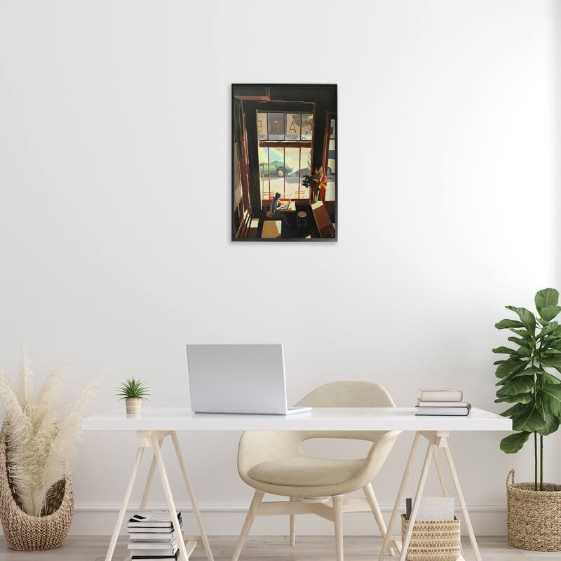 Stupell Tranquil Cafe Environment Framed Giclee Art Design By Keith Thomson
