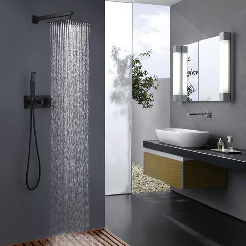Trustmade 12 Inches Matte Black Shower System 2W01