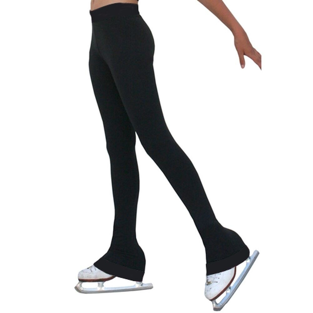 Shop Chloenoel Girls Solid Black Spandex Ice Skating Pants 5 12