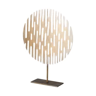 Ezra (Large) 13L x 3W Gold Metal Circular Decorative Object
