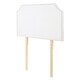 preview thumbnail 4 of 6, DormCo Bevel Tack Plush White Full/Full XL Outlet Headboard with Legs White with Silver Rivets