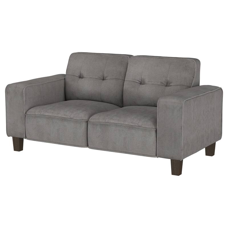 Deerhurst Upholstered Track Arm Tufted Loveseat