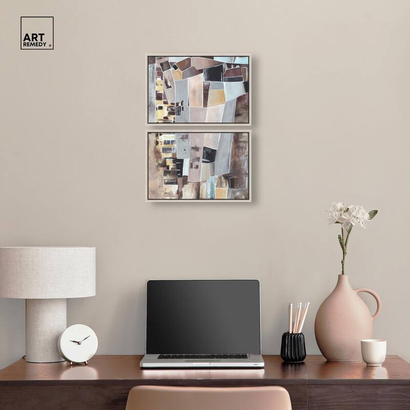 Wall Fragments Canvas Set of 2 by Art Remedy