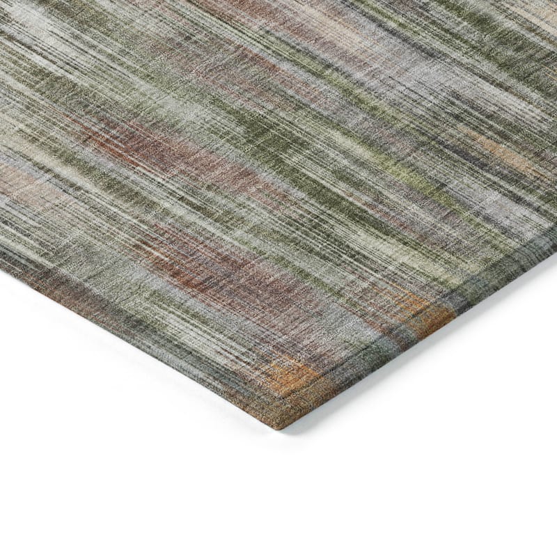 Machine Washable Indoor/Outdoor Modern Watercolor Chantille Rug