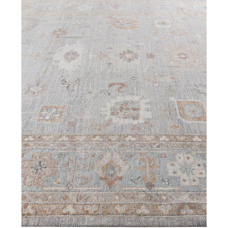 Oushak One-of-a-Kind Hand-Knotted Area Rug - Gray - 8' 4" x 9' 10"