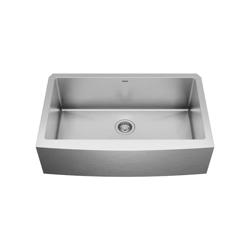 Karran Farmhouse/Apron Stainless Steel 33 in. Single Bowl Sink Kit