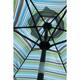 9' Outdoor Patio Steel Market Umbrella With Push Button Tilt and Crank
