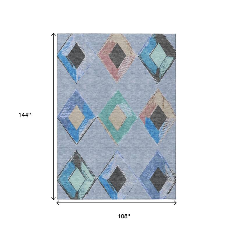 HomeRoots Geometric Transitional Rectangle Outdoor Rug