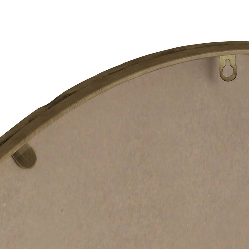 Iron Art Oval Retro Mirror - Antique Effect, Gold, Wall Hanging - Gold