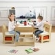 preview thumbnail 7 of 13, Kids Table and Chair Set 3 in 1 with Drawer for Toddlers Drawing