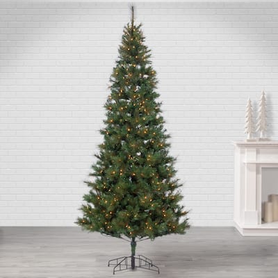 9 ft. Pre Lit Clear UL Hard Needle Baxter Pine