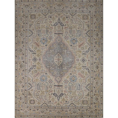 Beuge Tabriz Persian Rug Traditional Hand-Knotted Wool Carpet - 8'8"x 11'2"