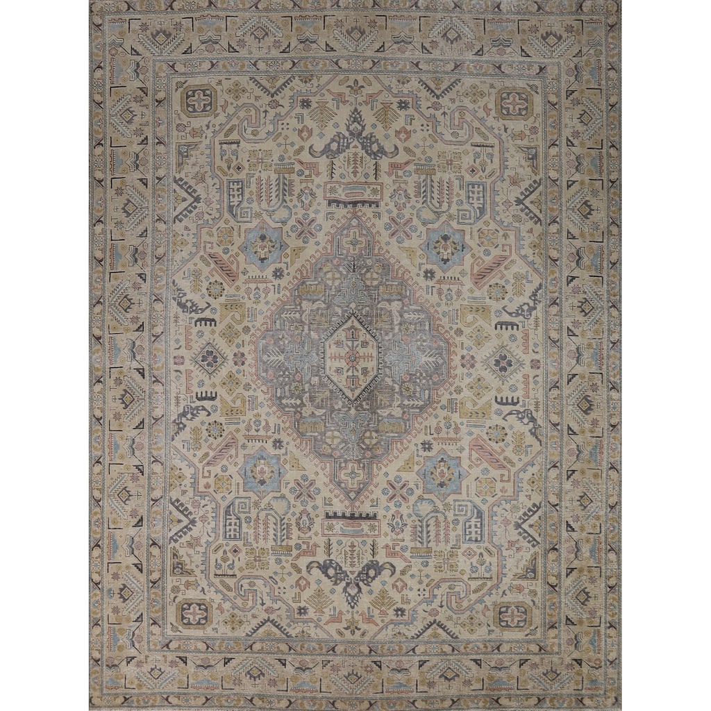 Beuge Tabriz Persian Rug Traditional Hand-Knotted Wool Carpet - 8'8"x 11'2"