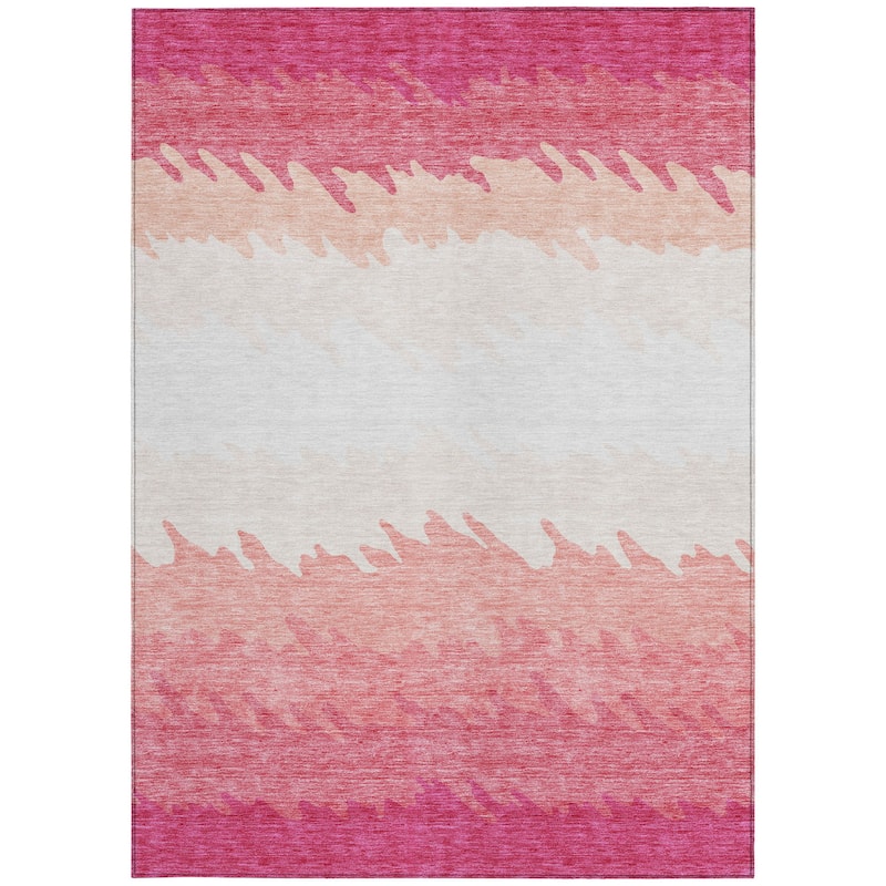 HomeRoots Striped Transitional Rectangle Outdoor Rug