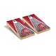 preview thumbnail 1 of 3, Sacred Heart University SHU Pioneers Cornhole Board Set - Meta Triangle Weathered Version