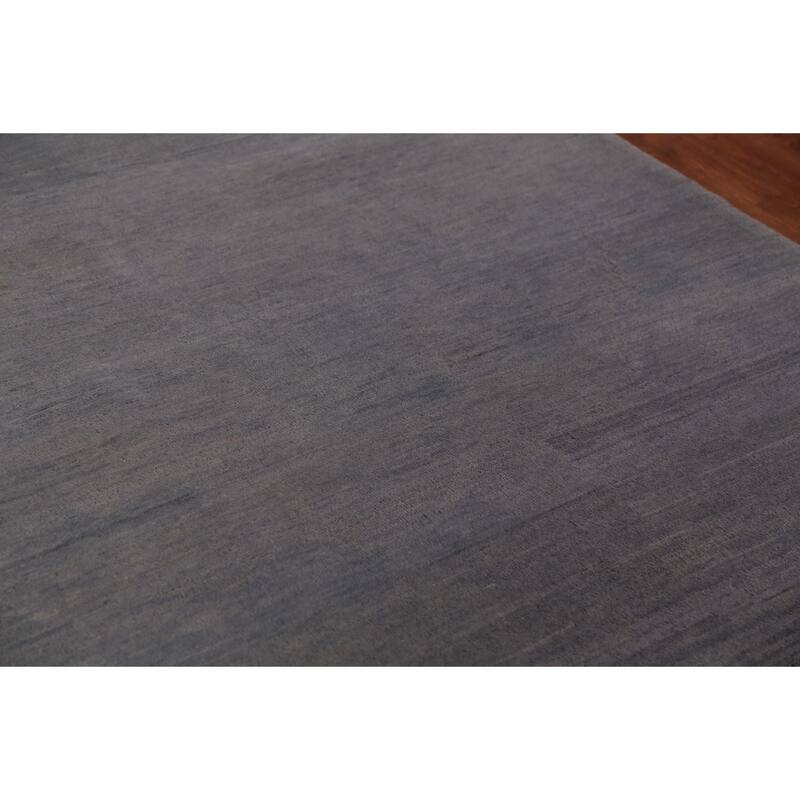 Grey Modern Gabbeh Oriental Area Rug Handmade Wool Carpet - 6'7" x 9'8"