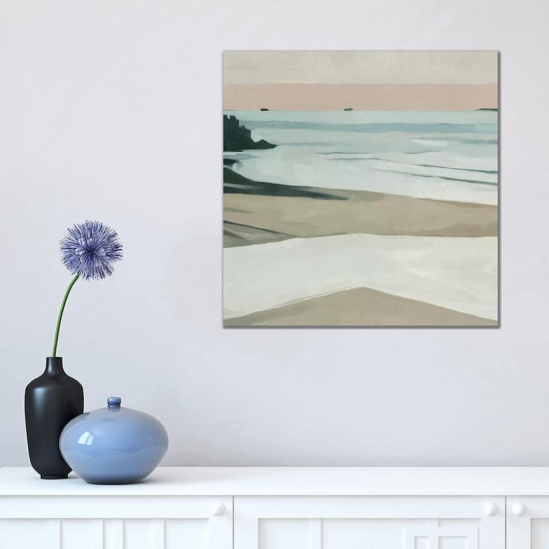 iCanvas "Coastal Lines II" by Emma Scarvey Canvas Print - 18x18x1.5