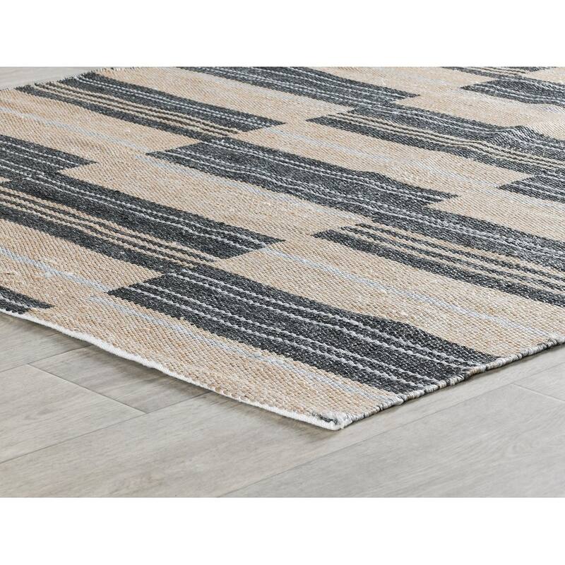 Boulder Indoor Outdoor Handwoven Stripe Area Rug by Kosas Home