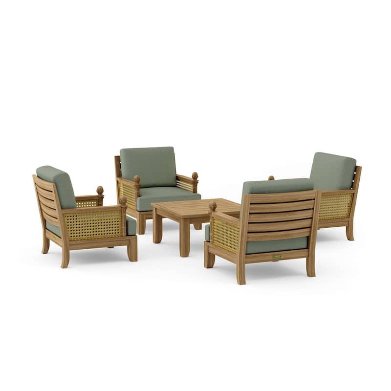 SET-55 5-pc Luxe Modular Deep Seating Set - Cast Sage