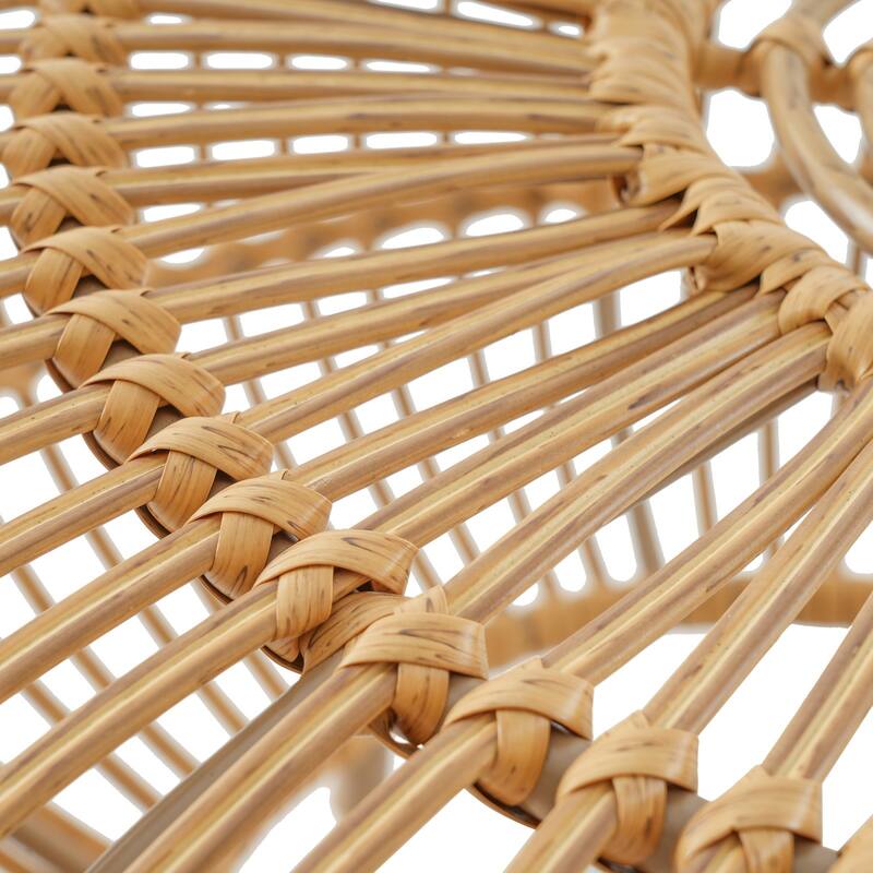 Bohemian Faux Rattan Round Coffee Table