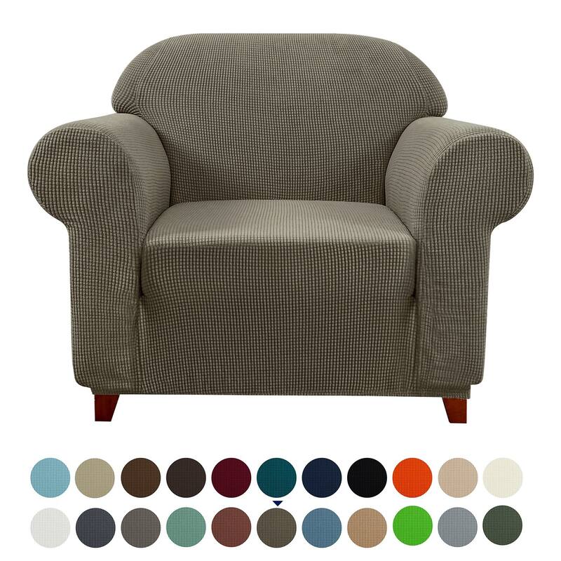 Subrtex Stretch Armchair Slipcover 1 Piece Spandex Furniture Protector - Olive Green