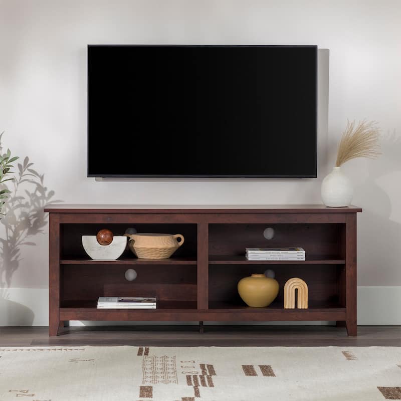 Middlebrook Designs 58-inch Modern TV Stand - Traditional Brown