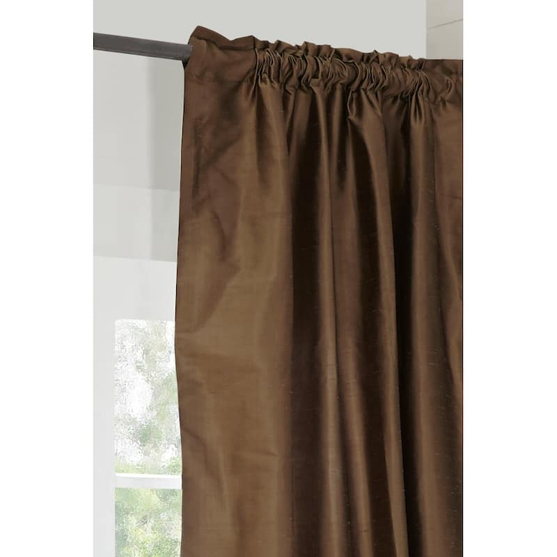 Dupioni Silk Rod Pocket 96-inch Curtain Panel - 42 x 96