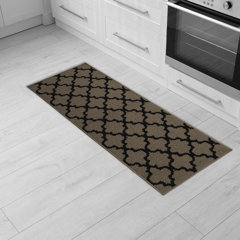 Wool Effect Arabesque Kitchen Mat